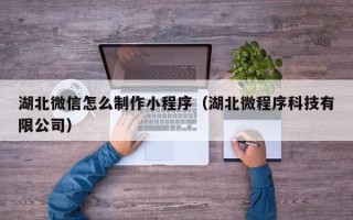 济源湖北微信怎么制作小程序（湖北微程序科技有限公司）